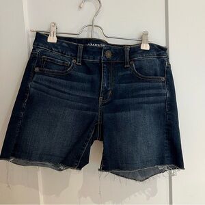 American Eagle Dark Wash Denim Cutoff Shorts